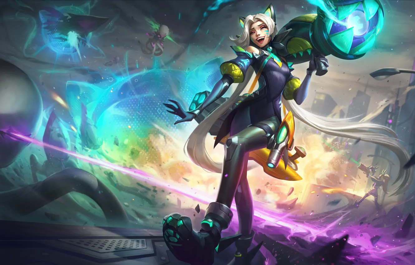 Фото обои Art, Game, League of Legends, Skin, LoL, Jinx
