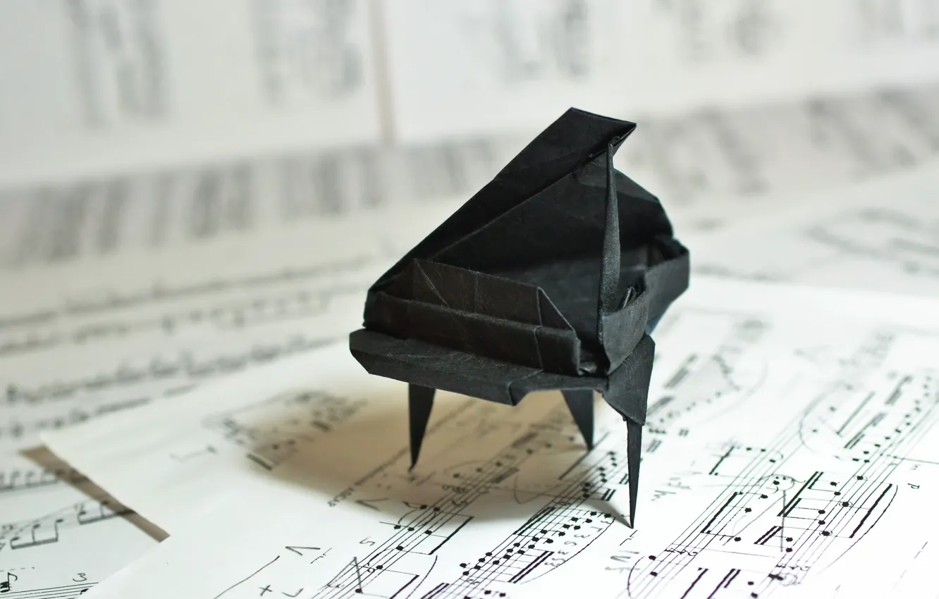Фото обои музыка, Origami, Grand Piano
