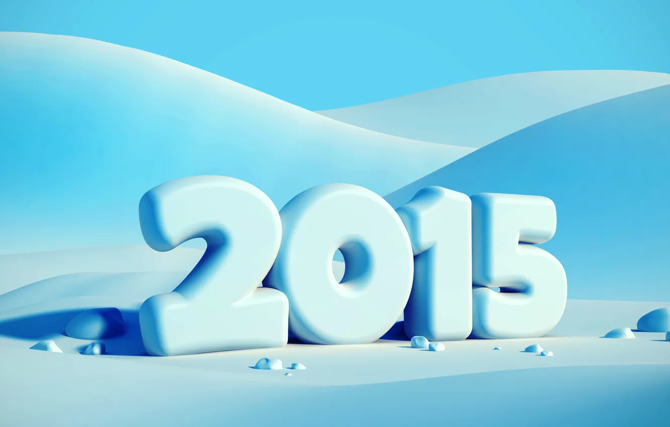 Фото обои зима, снег, Новый год, New Year, Happy, 2015