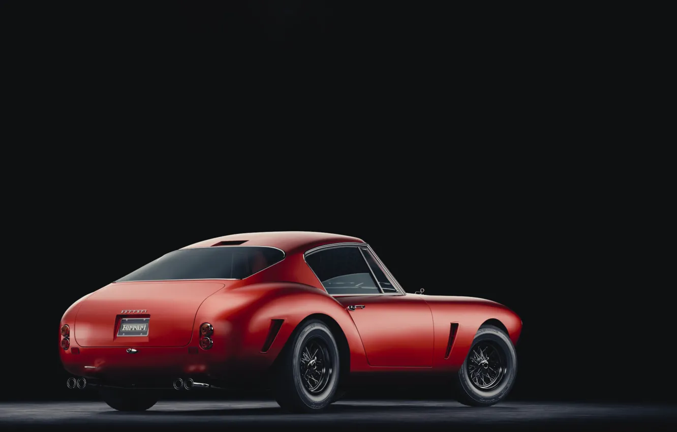 Фото обои Красный, Авто, Минимализм, Машина, Ferrari, Рендеринг, Concept Art, Vehicles