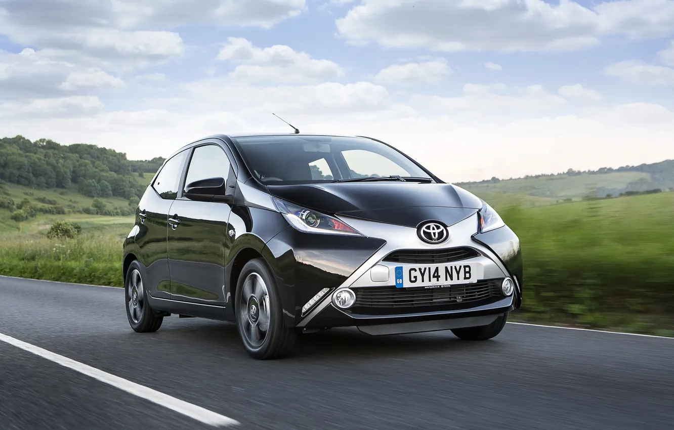 Фото обои Toyota, тойота, 5-door, UK-spec, 2014, Aygo, айго, x-clusiv