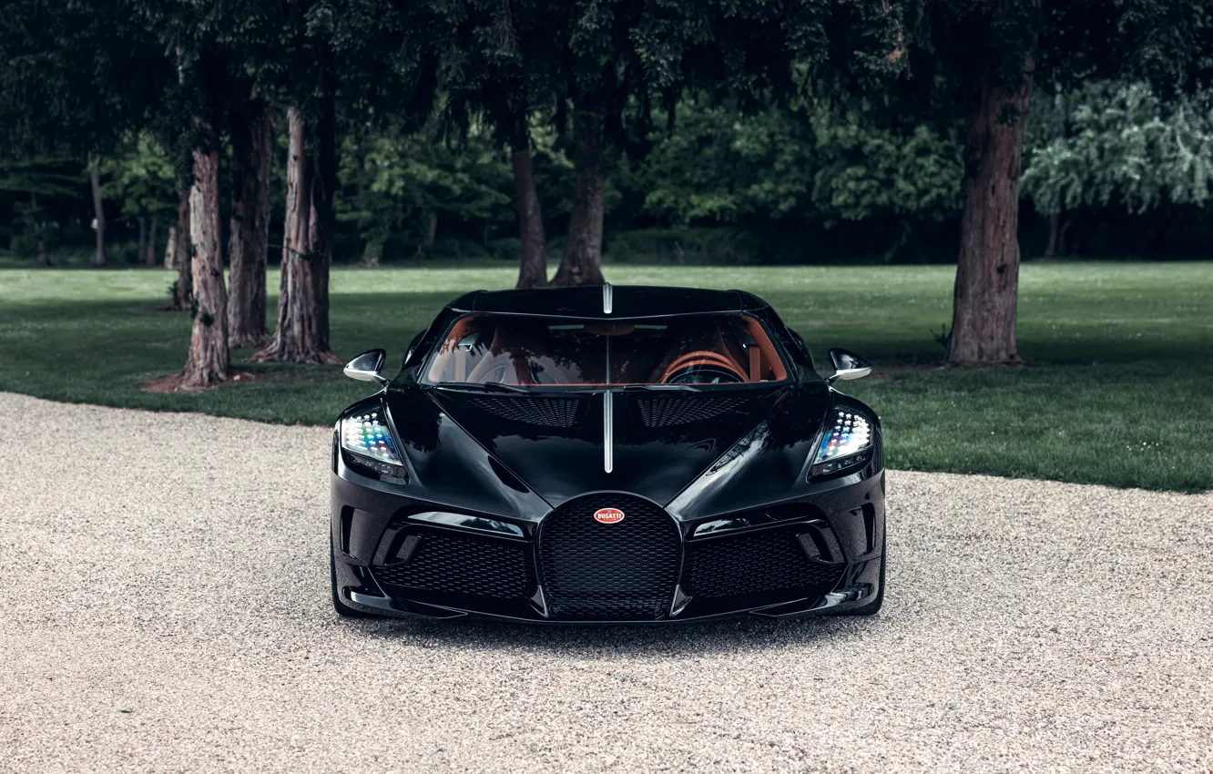 Фото обои Bugatti, black, front, La Voiture Noire, Bugatti La Voiture Noire