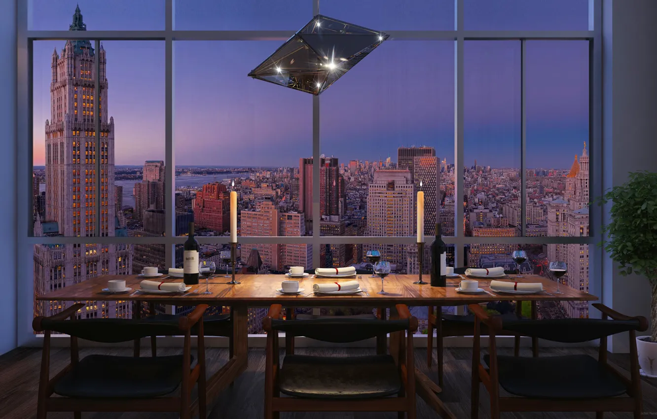 Фото обои Manhattan, luxury, apartments, overview