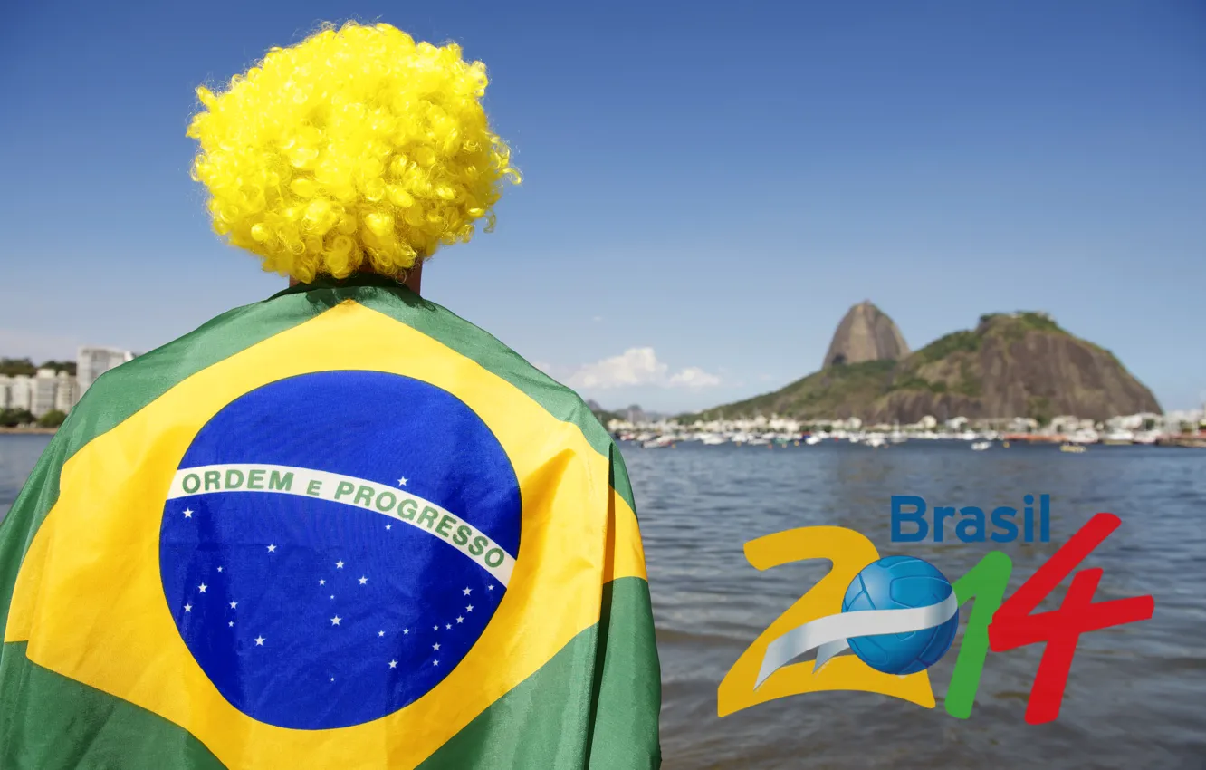 Фото обои футбол, logo, Бразилия, football, flag, кубок мира, World Cup, Brasil