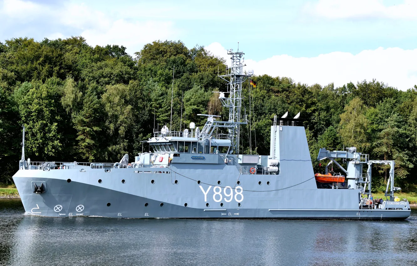 Фото обои ВМС Германии, FGS Kalkgrund, специальный опытовый корабль