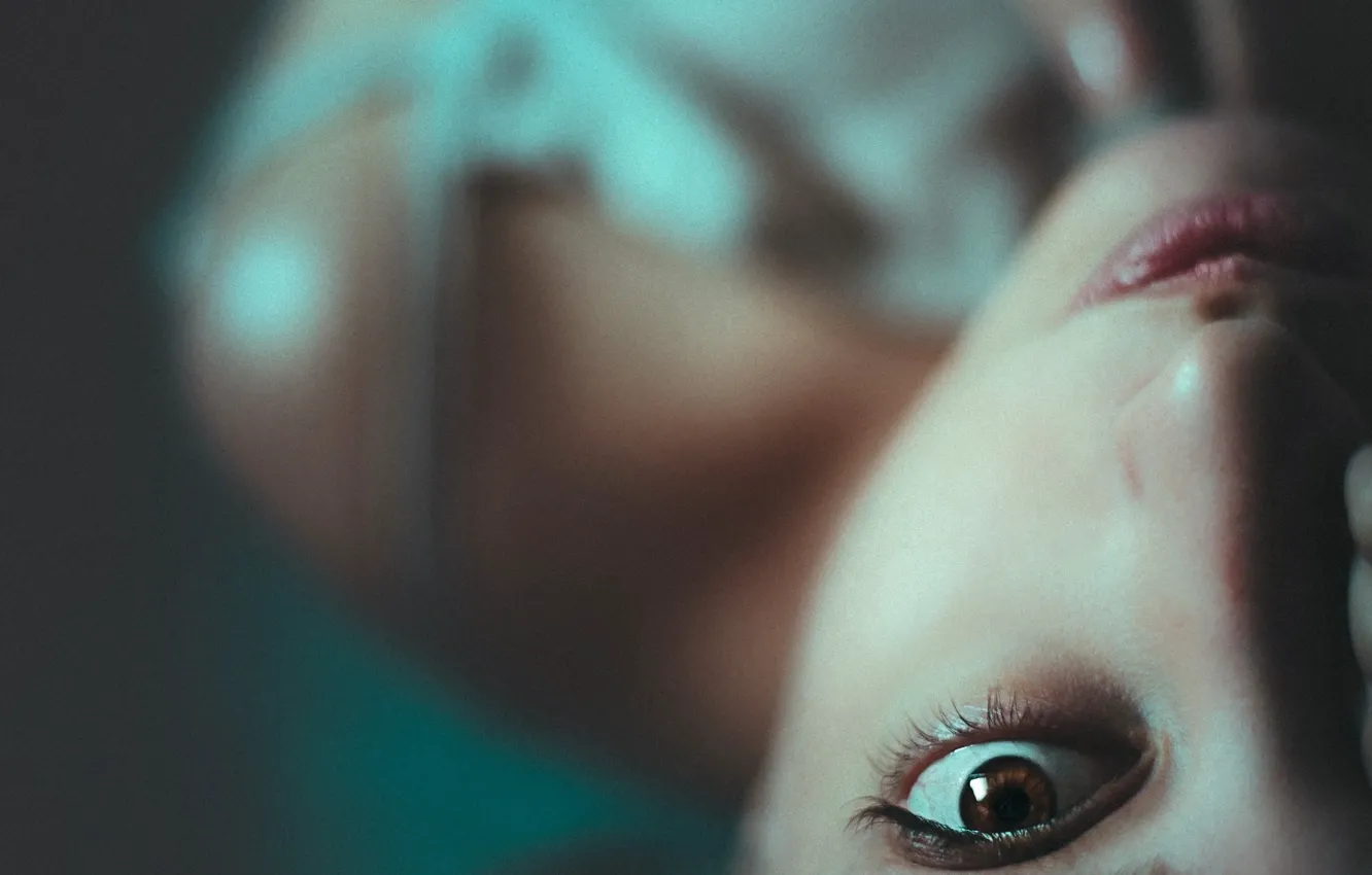 Фото обои взгляд, девушка, фон