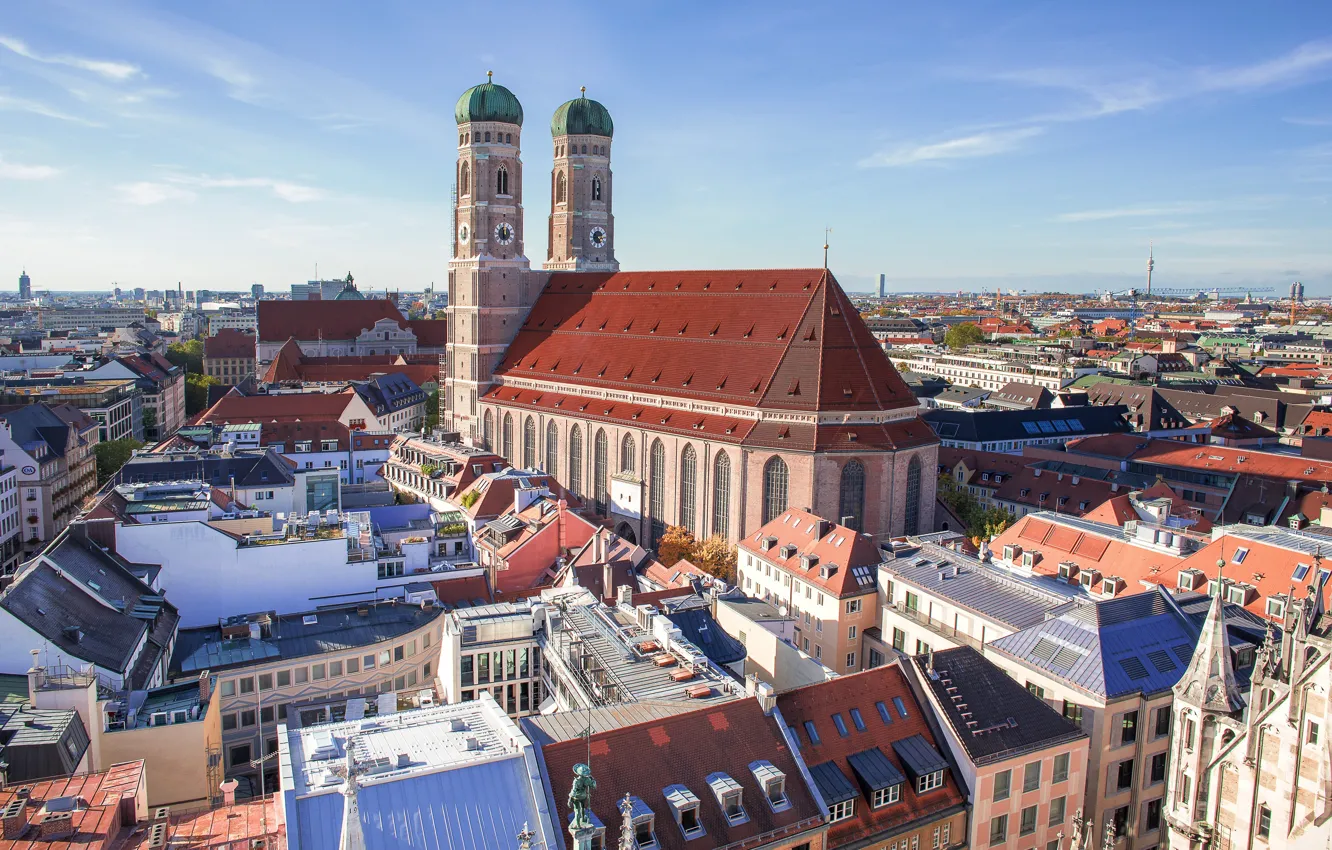 Фото обои Германия, Мюнхен, Бавария, Frauenkirche
