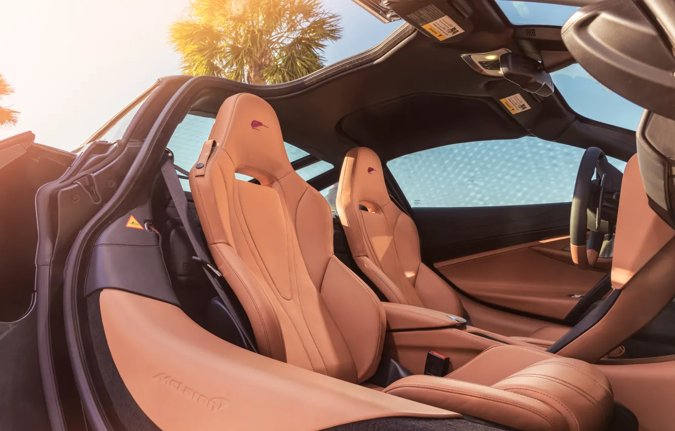 Фото обои McLaren, суперкар, салон, 2018, MSO, 720S