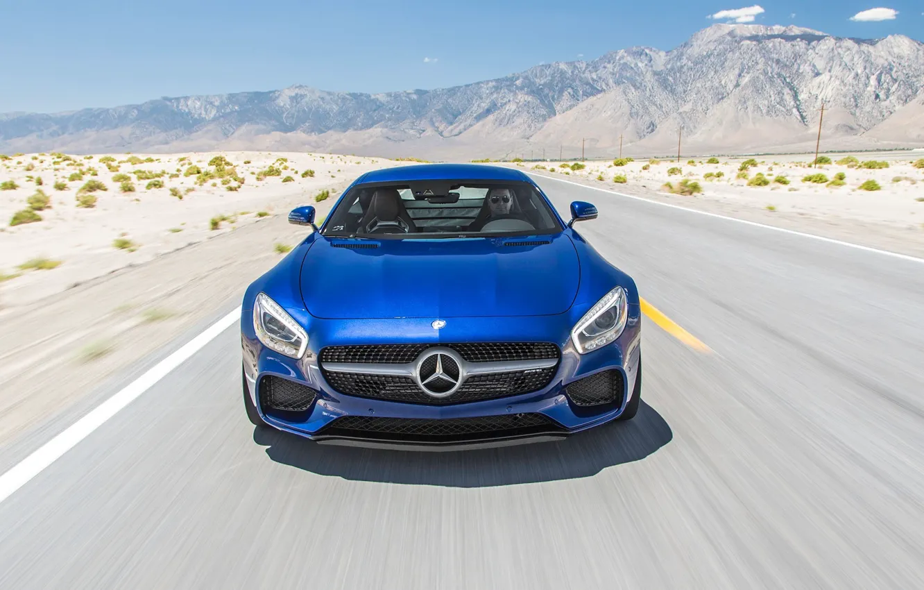 Фото обои mercedes, blue, front, amg, speed, face, germany