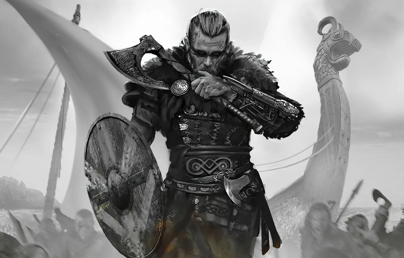 Фото обои weapon, warrior, Viking
