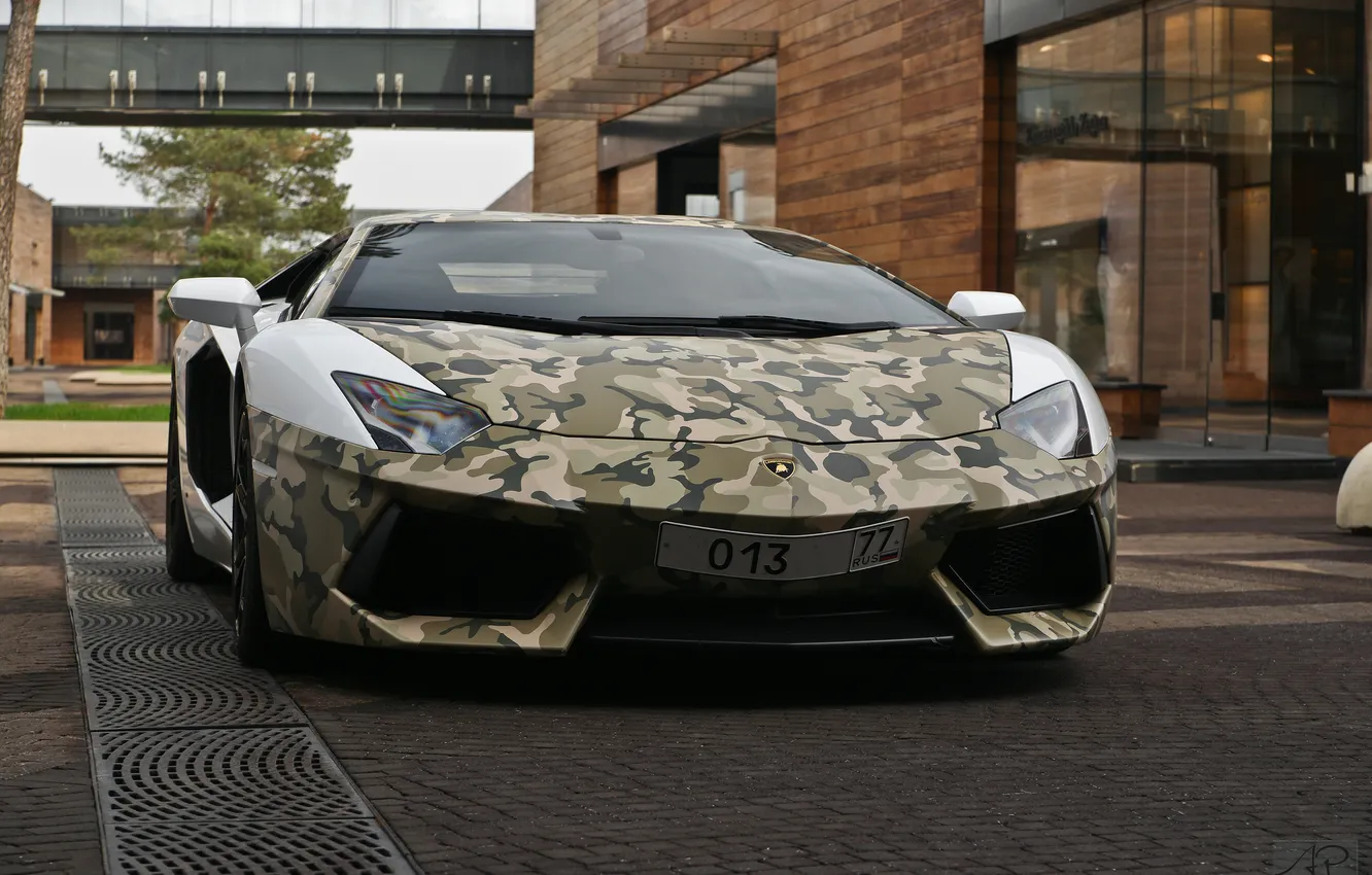 Фото обои Lamborghini, Russia, Moscow, LP700-4, Aventador