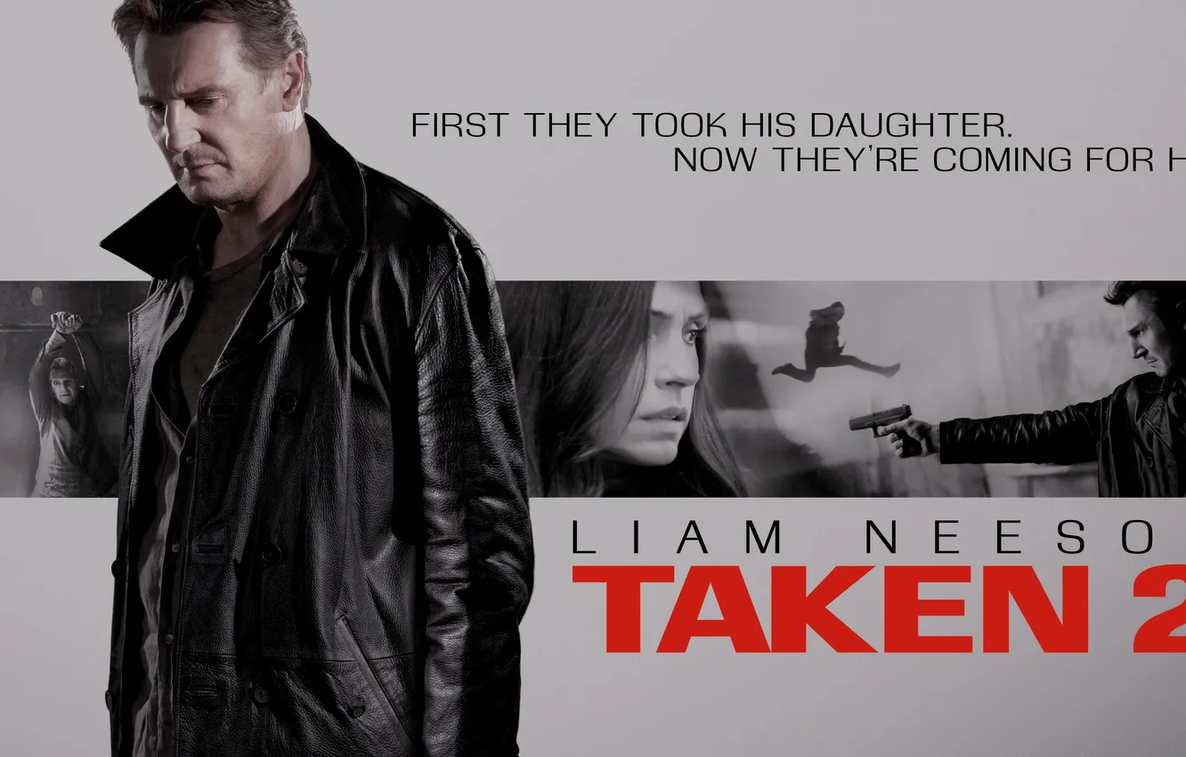 Фото обои постер, кадры, Liam Neeson, Лиам Нисон, Taken 2, Заложница 2