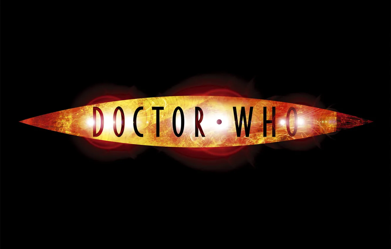 Фото обои логотип, сериал, черный фон, Doctor Who, Доктор Кто