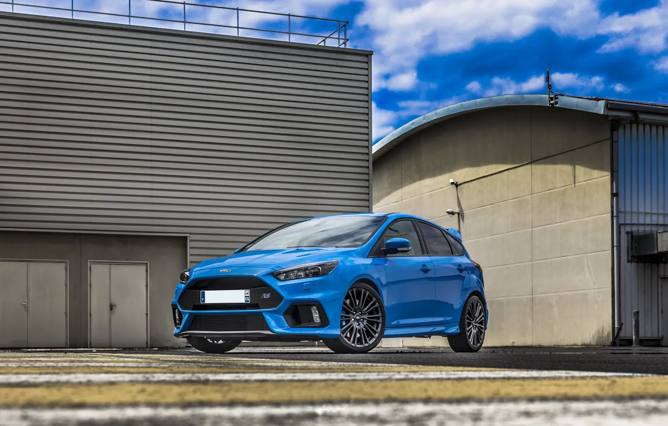 Фото обои Ford, Focus, Blue, Hangar