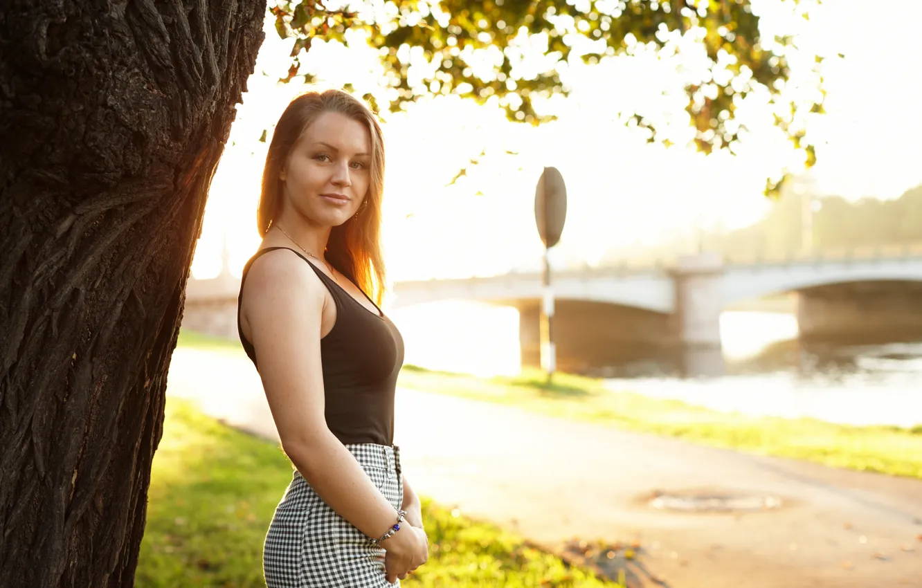 Фото обои лето, взгляд, девушка, лицо, Nastya
