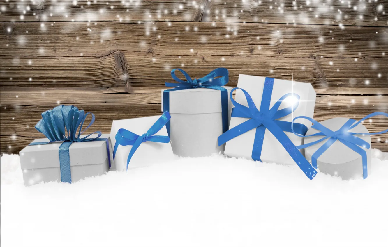 Фото обои снег, украшения, Новый Год, Рождество, подарки, Christmas, Xmas, decoration