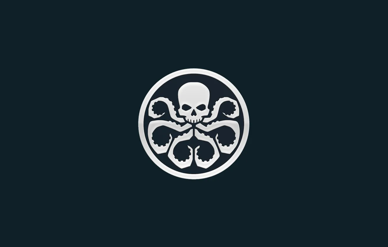 Фото обои skull, logo, symbol, Marvel comic, tentacles, Hail Hydra