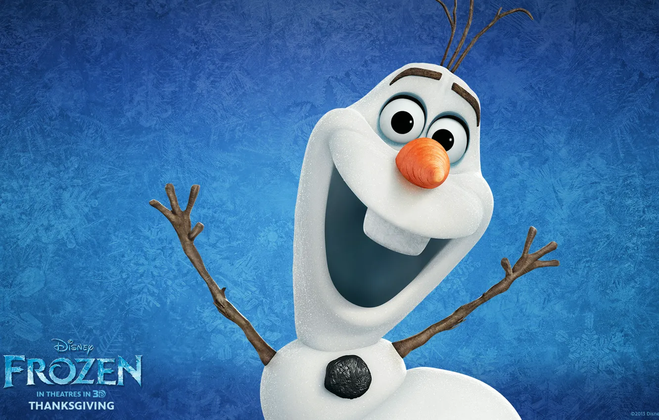 Фото обои Frozen, Walt Disney, 2013, Холодное Сердце, Animation Studios, olaf