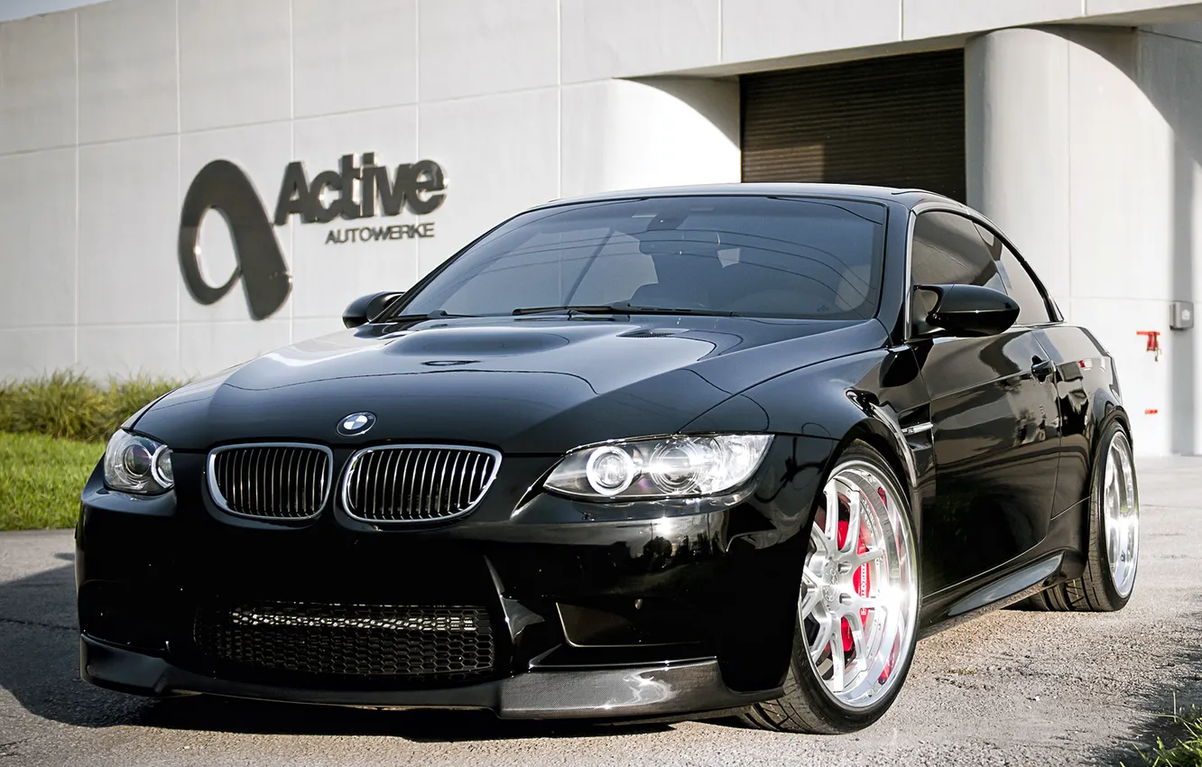 Фото обои BMW, БМВ, чёрная, black, Cabrio, Active, Autowerke, (E93)