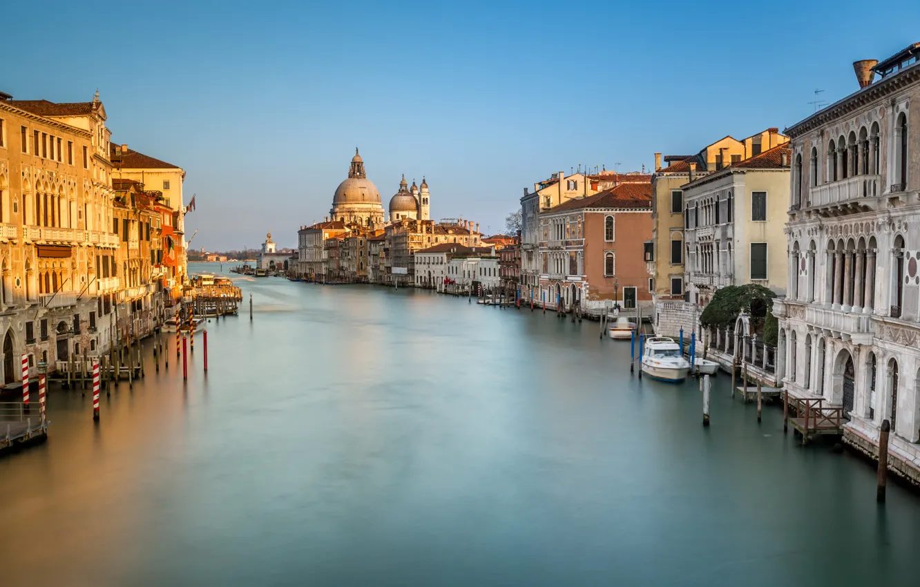 Фото обои Италия, Венеция, канал, Italy, Venice, Panorama, channel, Grand Canal