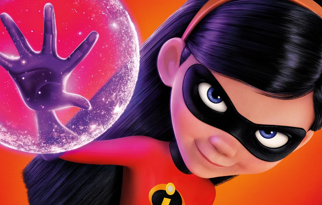 Фото обои сила, девочка, The Incredibles, барьер, Суперсемейка