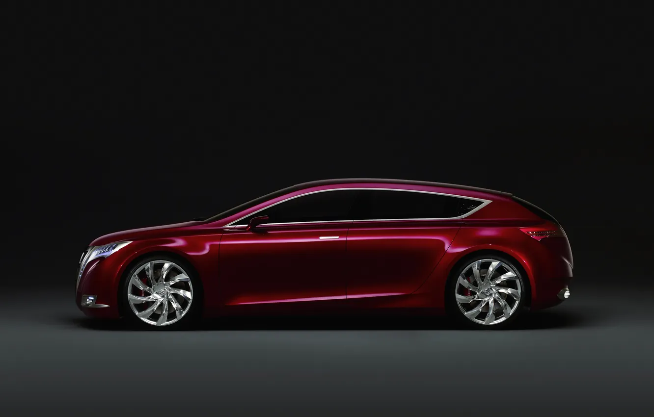 Фото обои Concept, концепт-кар, Suzuki, вид сбоку, 2007, Kizashi, Suzuki Kizashi Concept