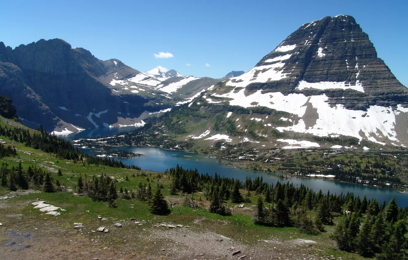 Фото обои пейзаж, горы, природа, парк, фото, Канада, Glacier