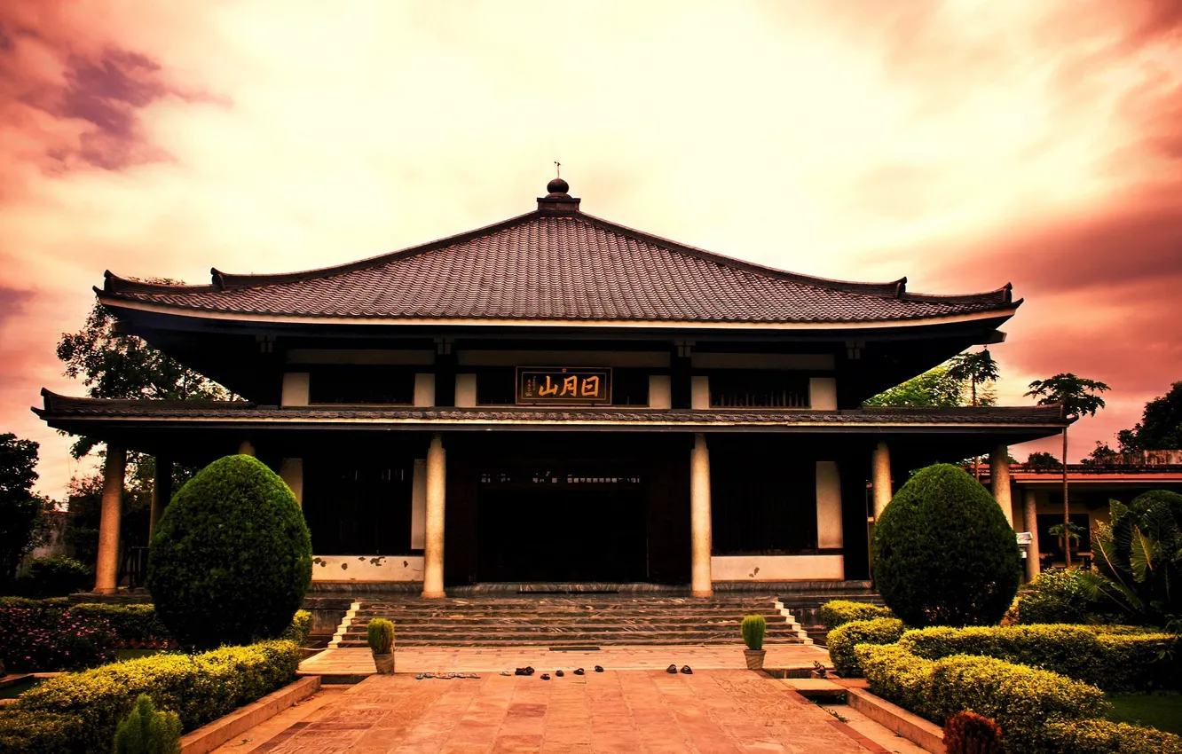Фото обои Япония, храм