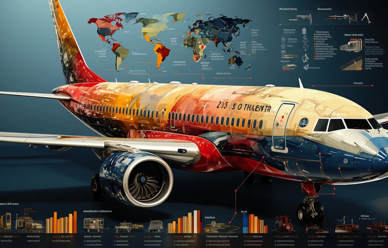 Фото обои figure, airplane, neural network