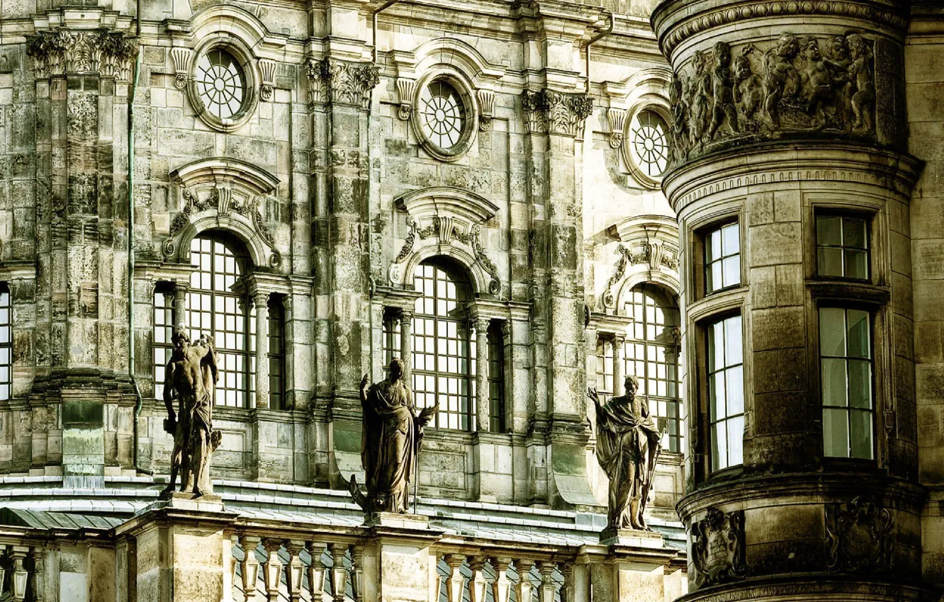 Фото обои город, замок, архитектура, Dresden, castle, architecture