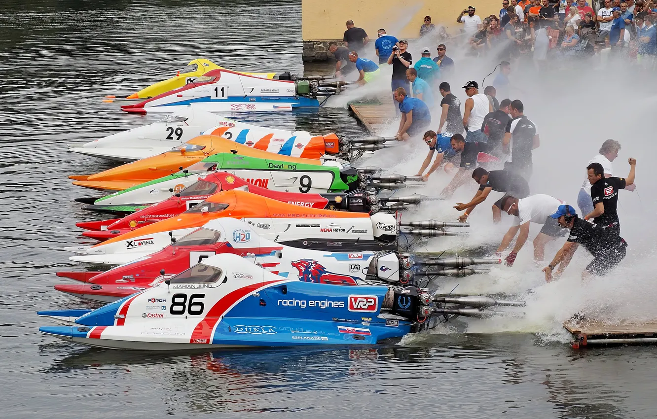 Фото обои гонка, лодка, скорость