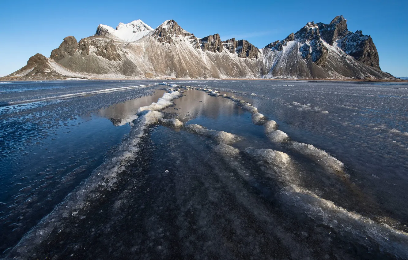 Фото обои горы, природа, лёд