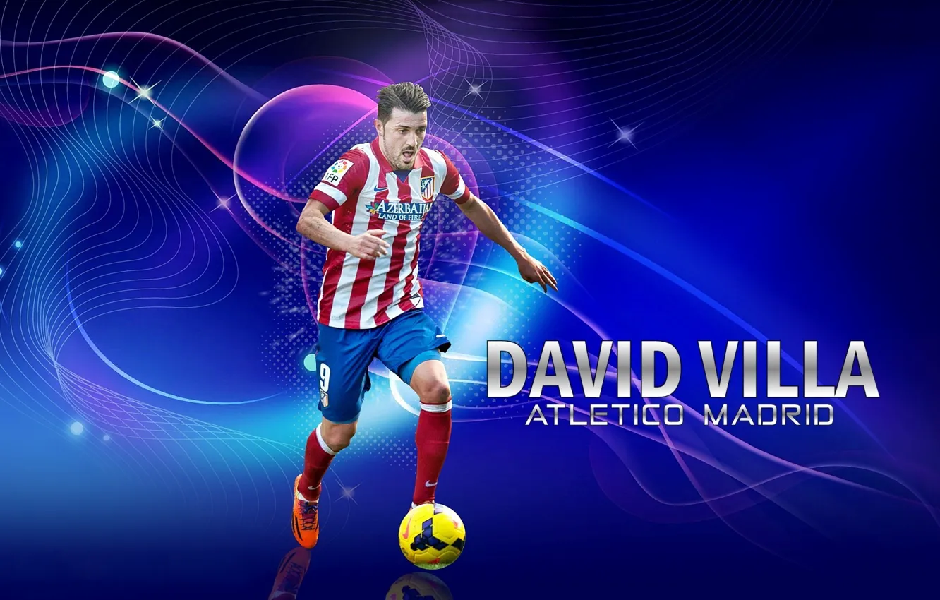 Фото обои football, Spain, David Villa, player, Sport, Atletico Madrid