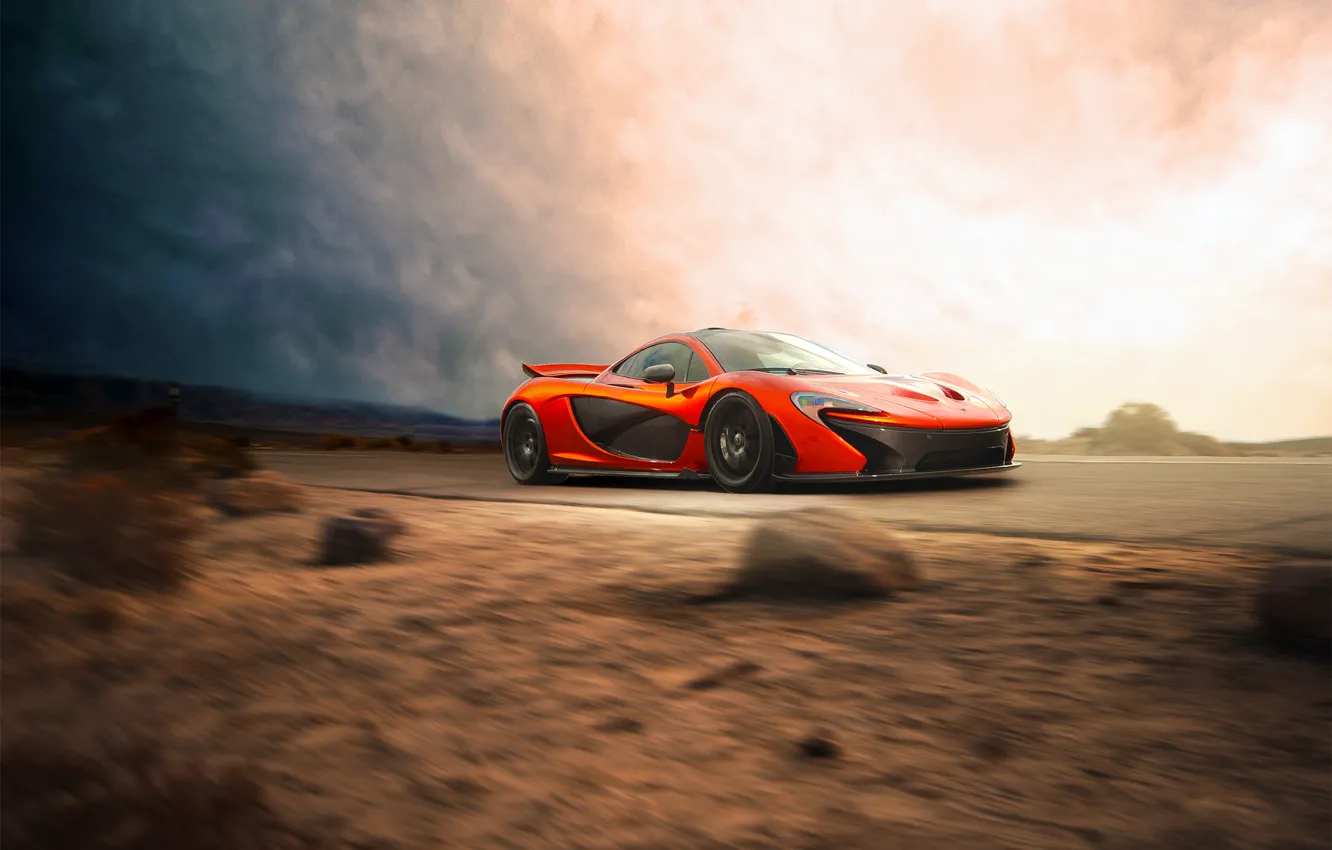 Фото обои McLaren, Orange, Car, Speed, Front, Beauty, Supercar