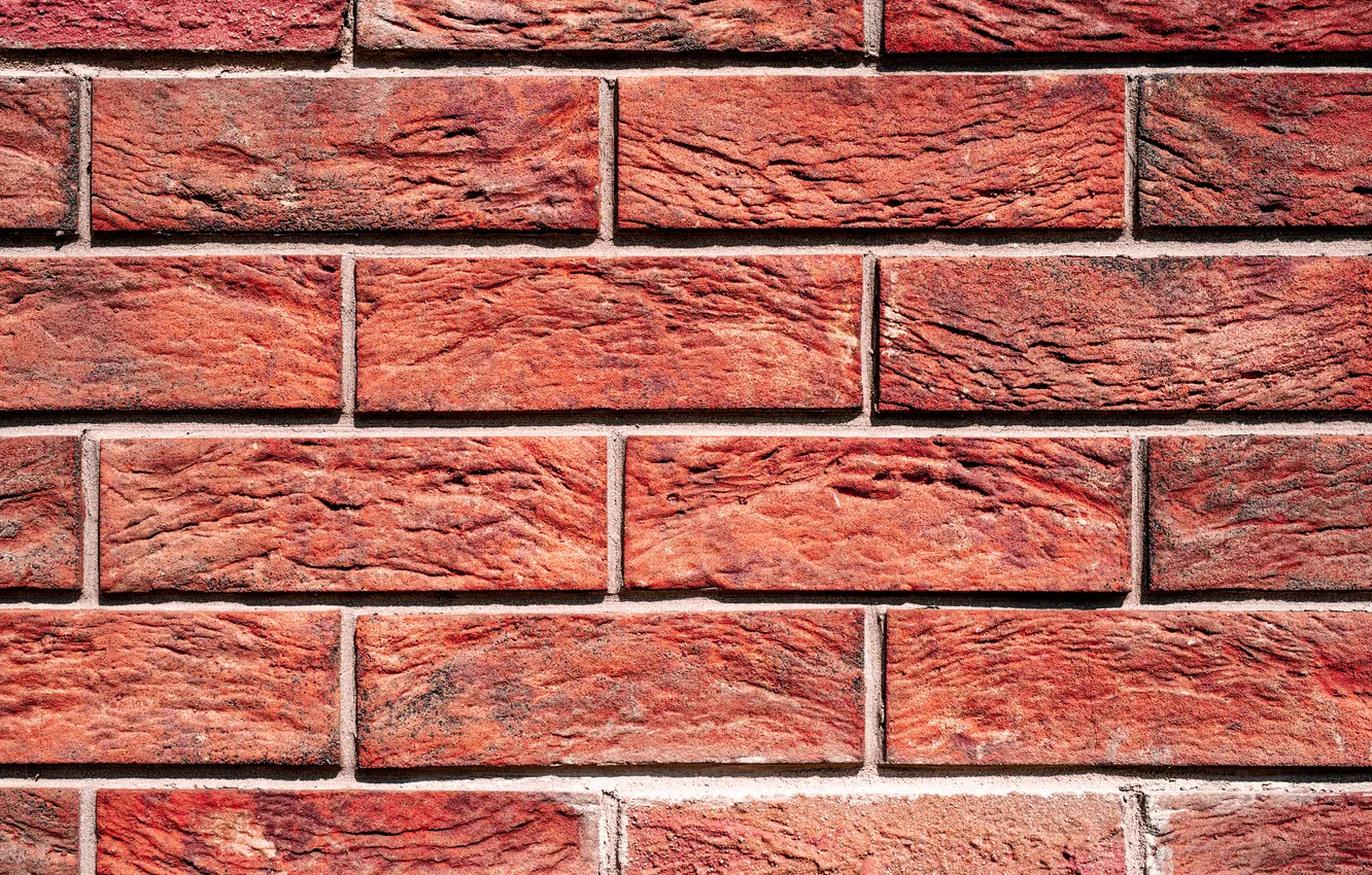 Фото обои red, wall, bricks, pattern