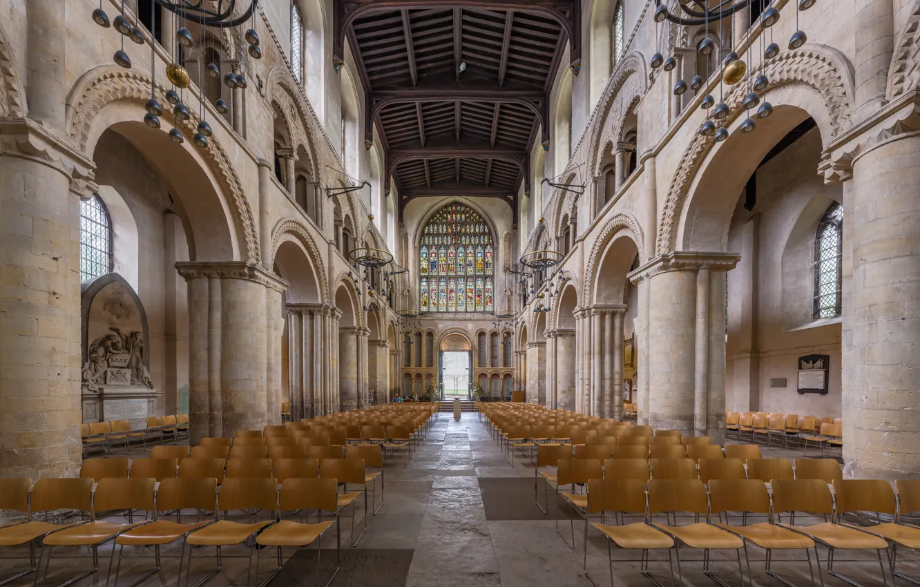 Фото обои interior, Kent, UK, Diliff, Rochester Cathedral Nave
