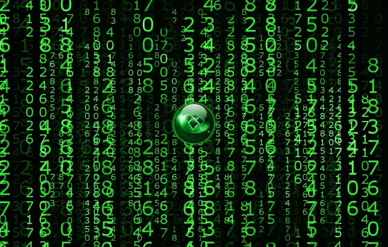 Фото обои green, desktop, wallpaper, matrix, windows, code, hackers