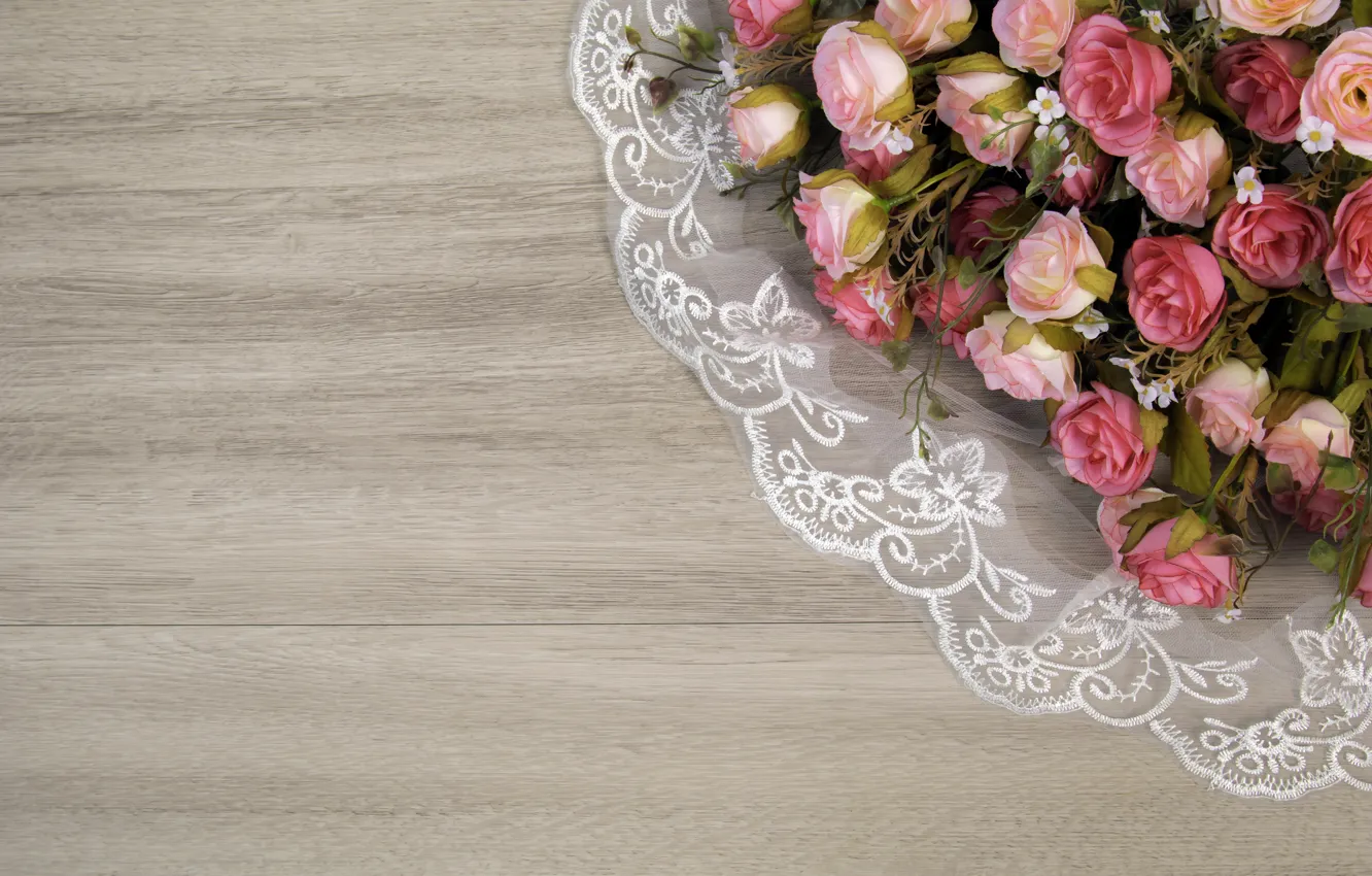 Фото обои цветы, розы, wood, pink, flowers, roses