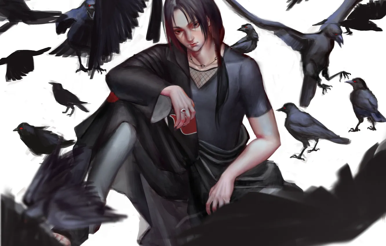 Фото обои Uchiha Itachi, NARUTO, Black Bird, Genjutsu, Deathpond