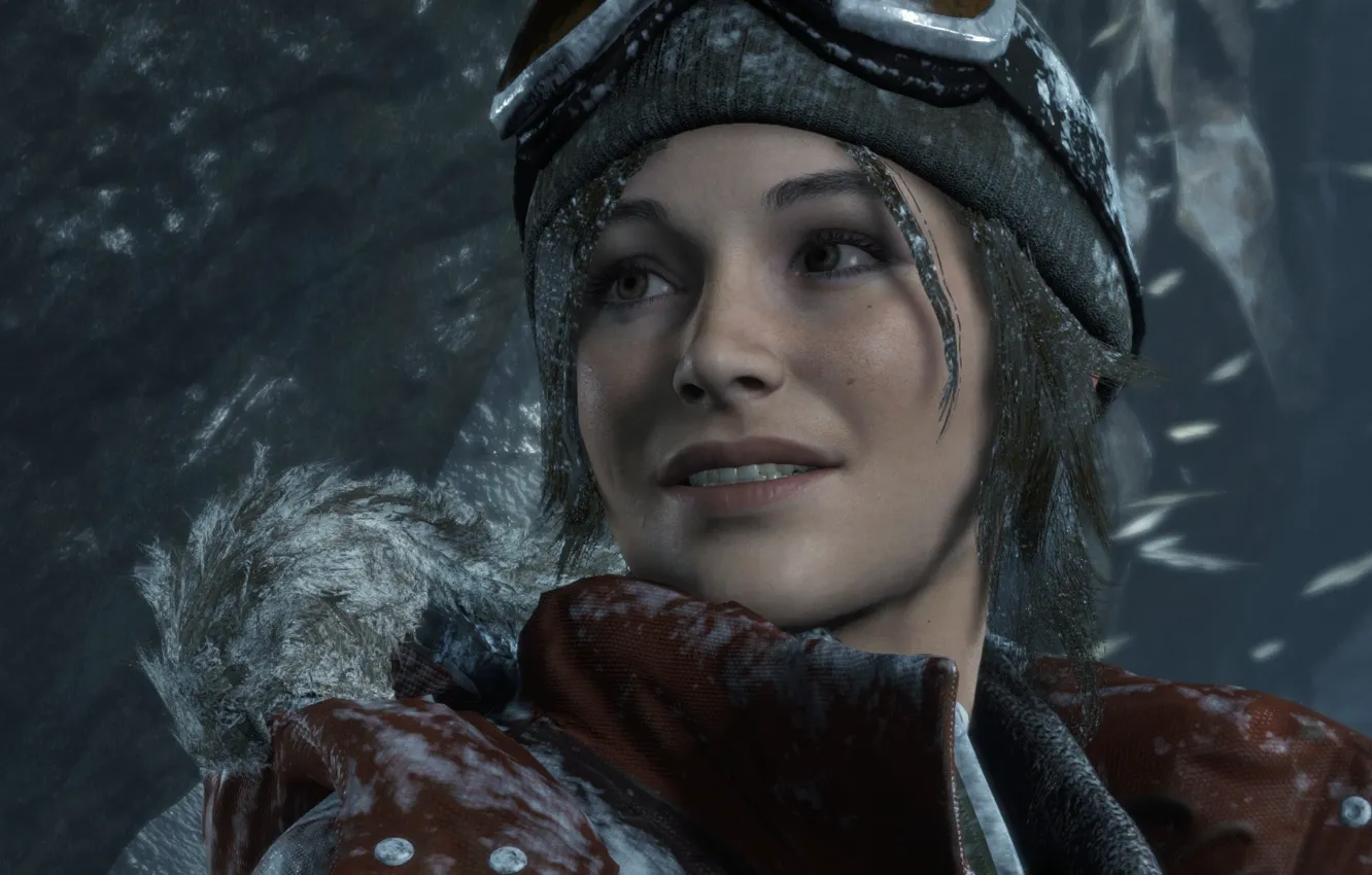 Фото обои Снег, Lara Croft, Rise Of The Tomb Raider