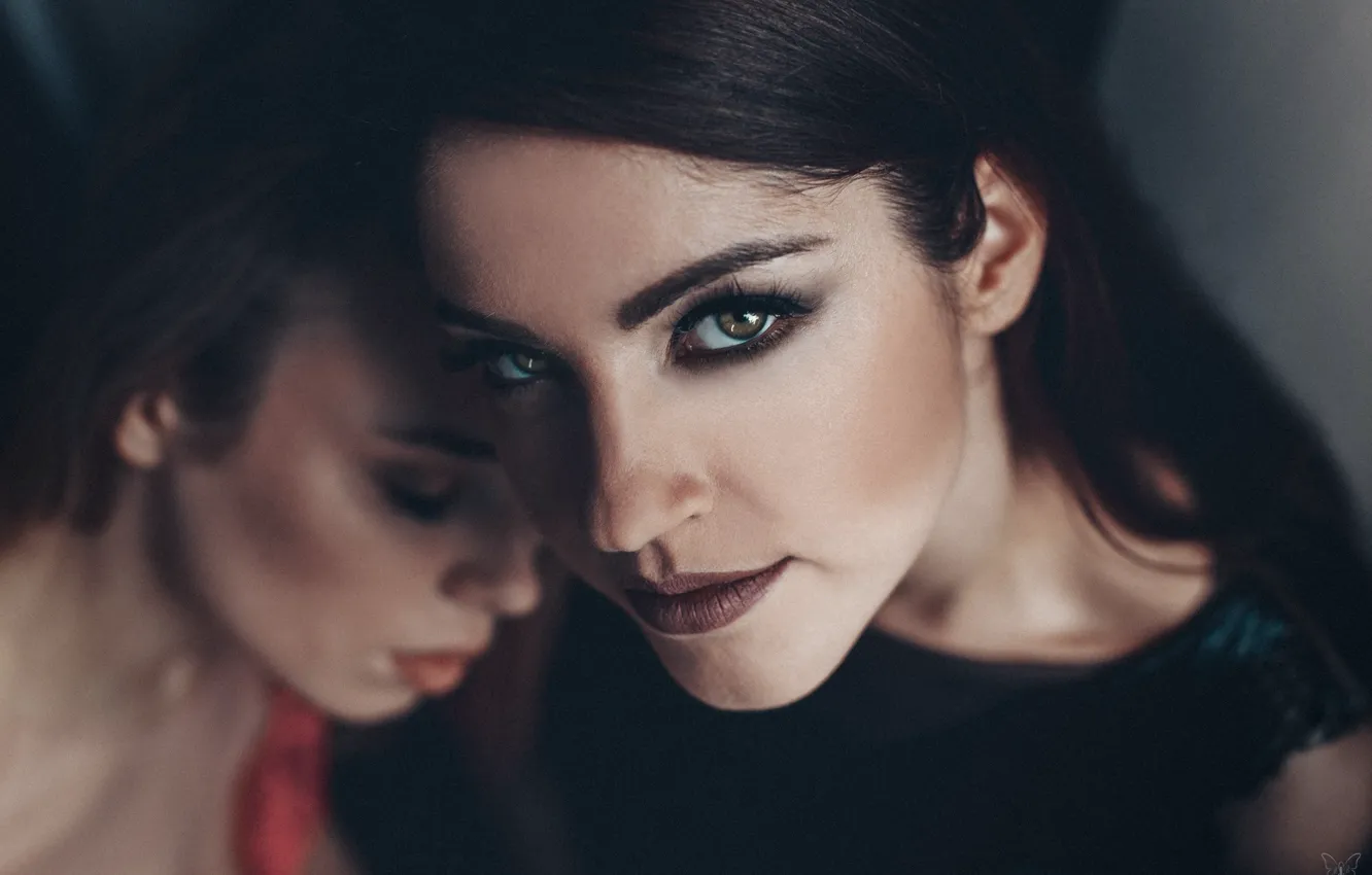 Фото обои взгляд, лицо, девушки, макияж, Marta Lityńska