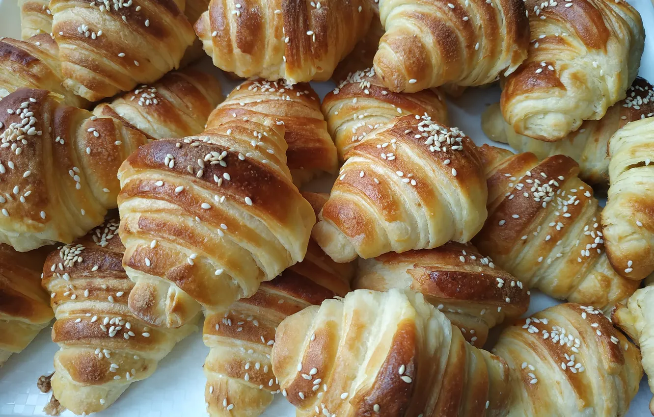 Фото обои salt, sesame seeds, scone