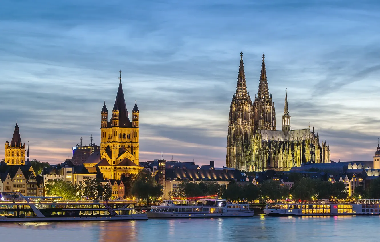 Фото обои city, cathedral, germany, german, historical, dom, cologne, rhine