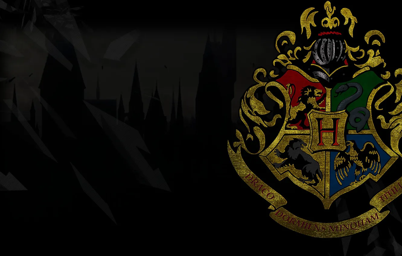 Фото обои logo, Snake, lion, Harry Potter, coat of arms