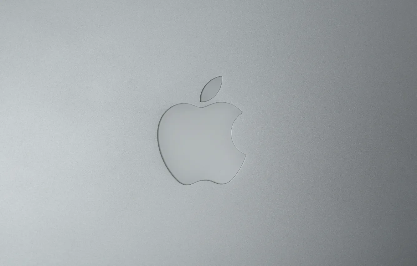 Фото обои apple, серебристый, Металл, ноутбук, крышка, macbook