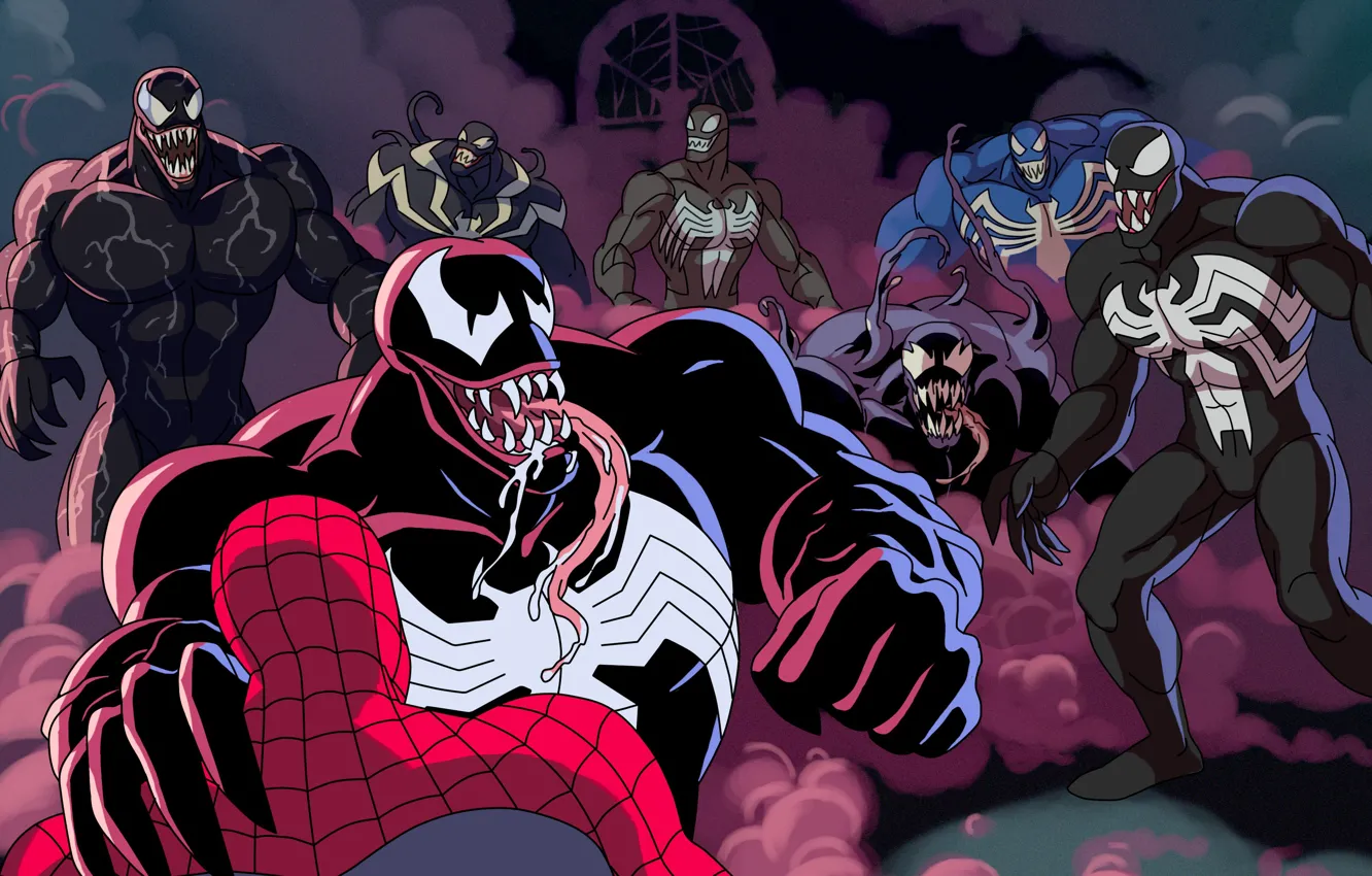 Фото обои spider-man, venom, MARVEL, веном, venom verse