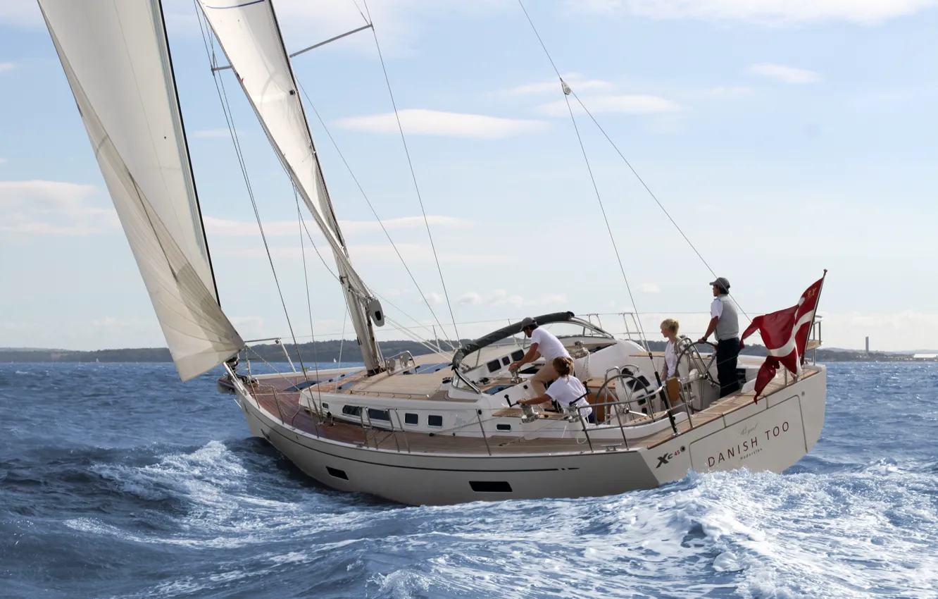 Фото обои спорт, яхта, Дания, тест, edit X-Yachts, team test, sail the Next Ge