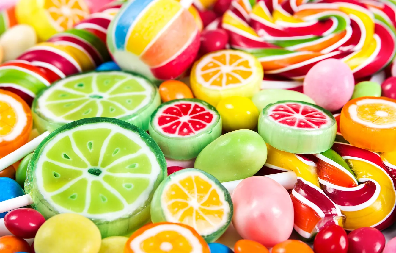 Фото обои конфеты, леденцы, разноцветные, sweets, candy