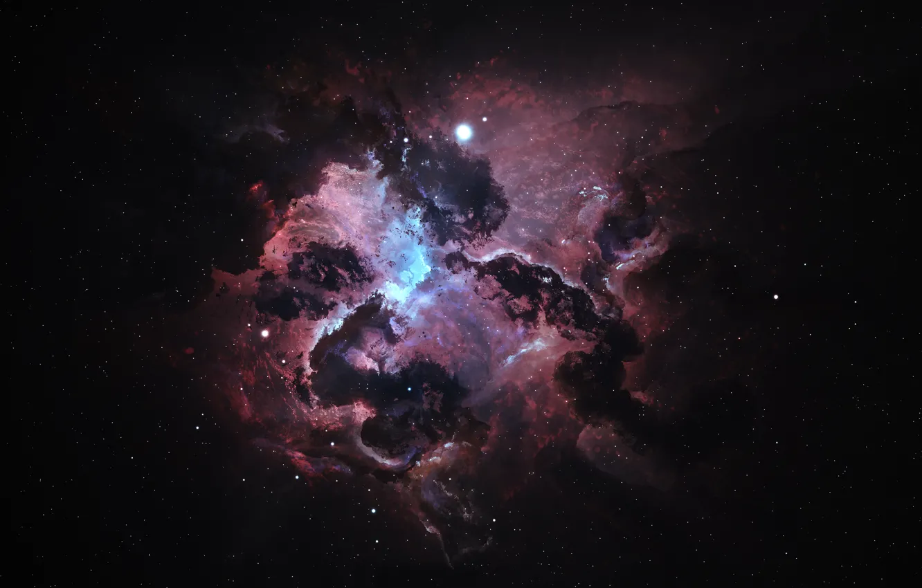 Фото обои космос, atlantis nexus nebula, Starkiteckt