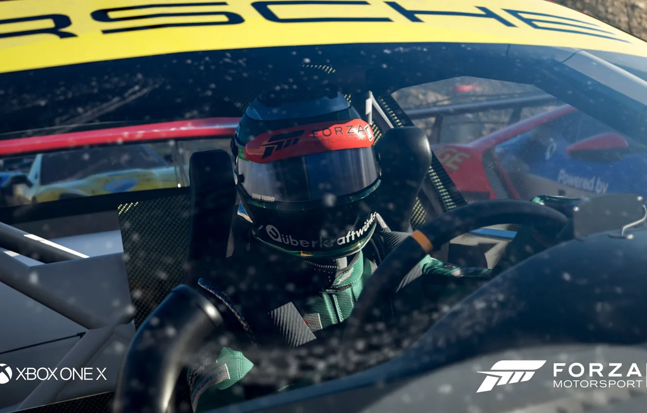Фото обои car, race, speed, pilot, helmet, Forza Motorsport, Forza Motorsport 7, XBox One X